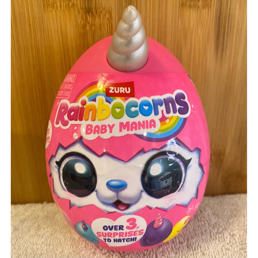 ZURU Rainbocorns Baby Mania Eggzania Surprise Mystery Egg Pink Plush Toy 92111